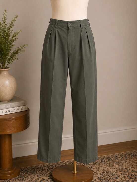 Other - Tall Men's Classic Pleated Dress Pants - Charcoal